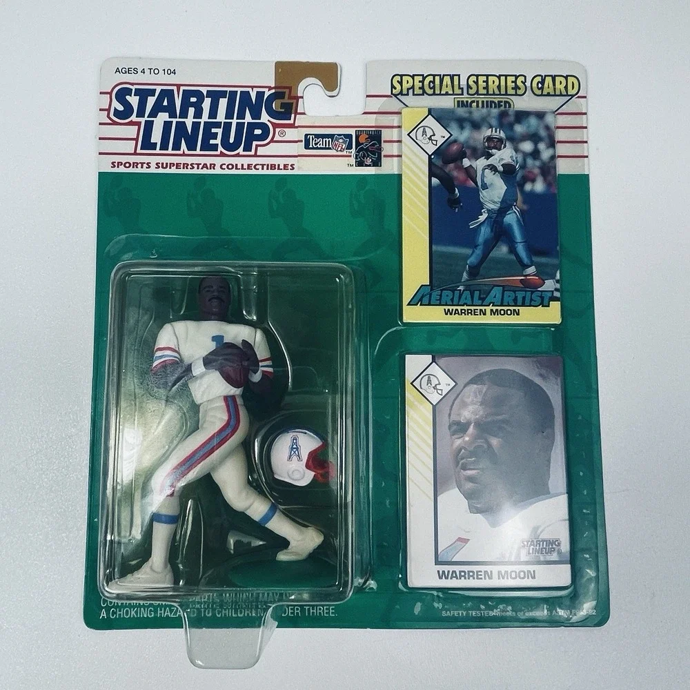 Vintage Kenner Warren Moon 1993 Edition Starting Lineup W Card Houston Oilers